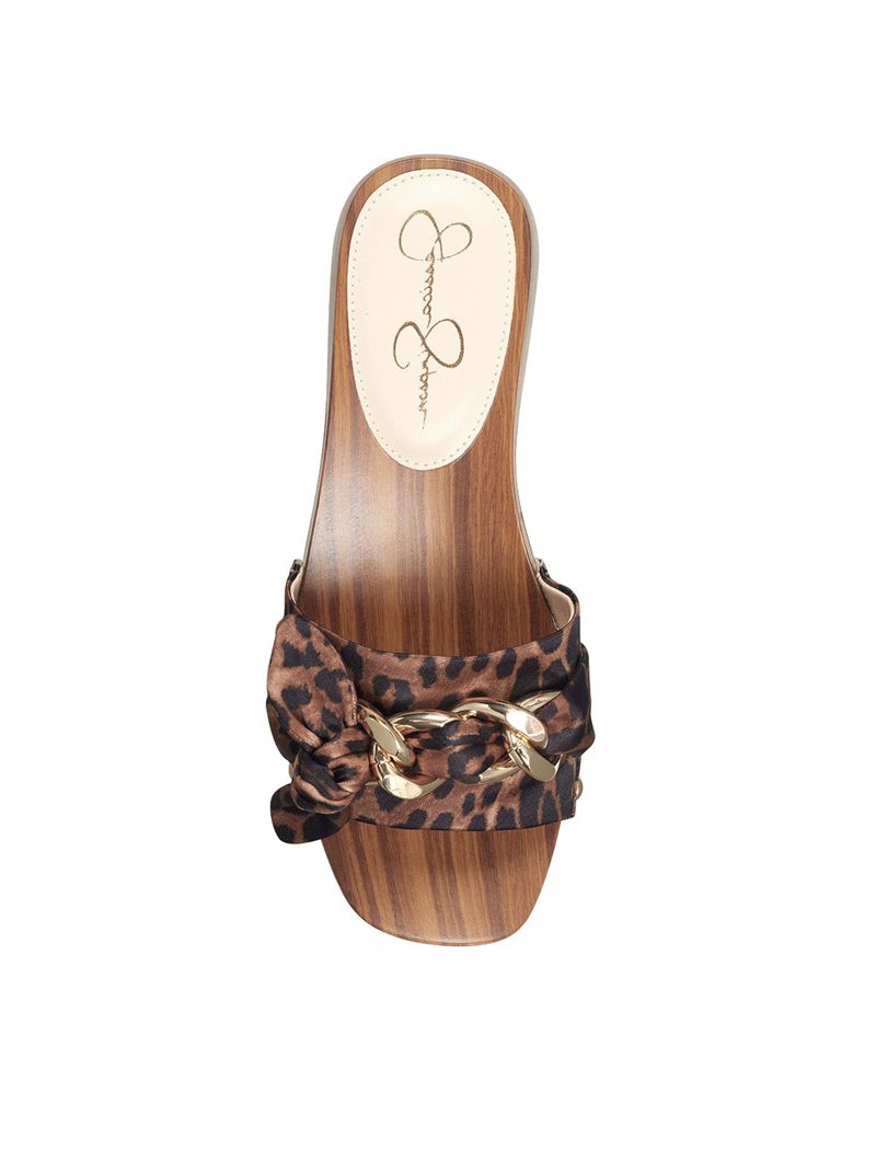 Chinelos Jessica Simpson Resima Feminino Bege Leopardo | 86573DZIH