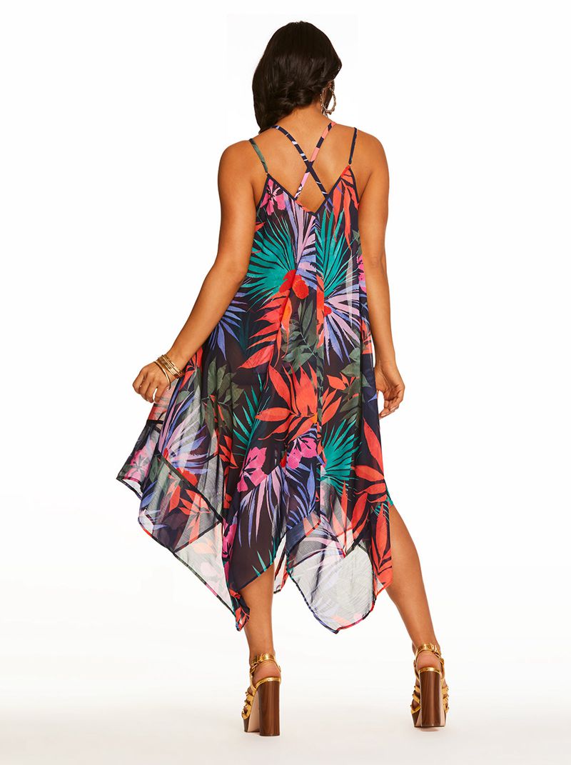 Cover Ups Jessica Simpson Island Paradise Renda Front Feminino Multicoloridas | 96382UWAN