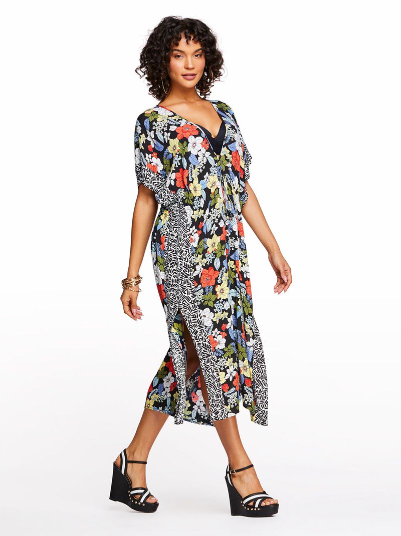 Cover Ups Jessica Simpson Tropical Punch Feminino Multicoloridas | 57390RSKY