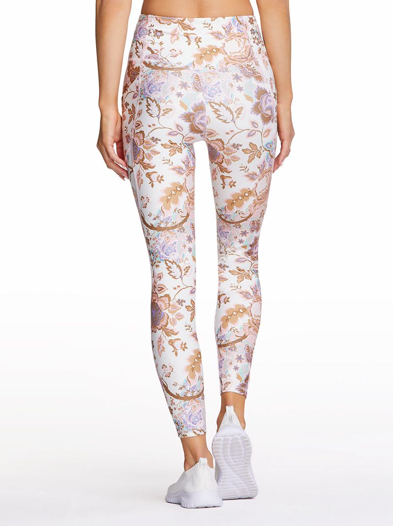 Leggings Jessica Simpson Tummy Control Ankle Legg Feminino Branco Bege | 93581VMOI