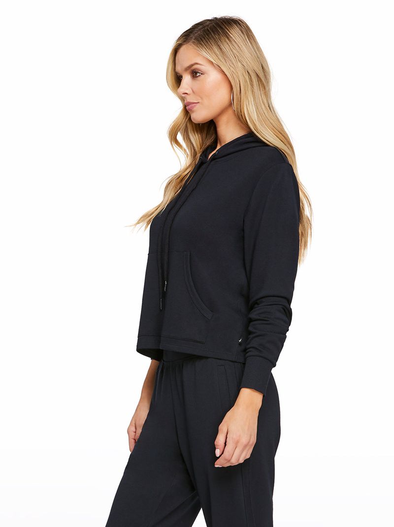 Loungewear Jessica Simpson Fisher Crop Feminino Pretas | 10824MWUZ