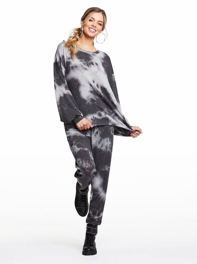 Loungewear Jessica Simpson Riya Tie dye Feminino Pretas | 57910LOTF