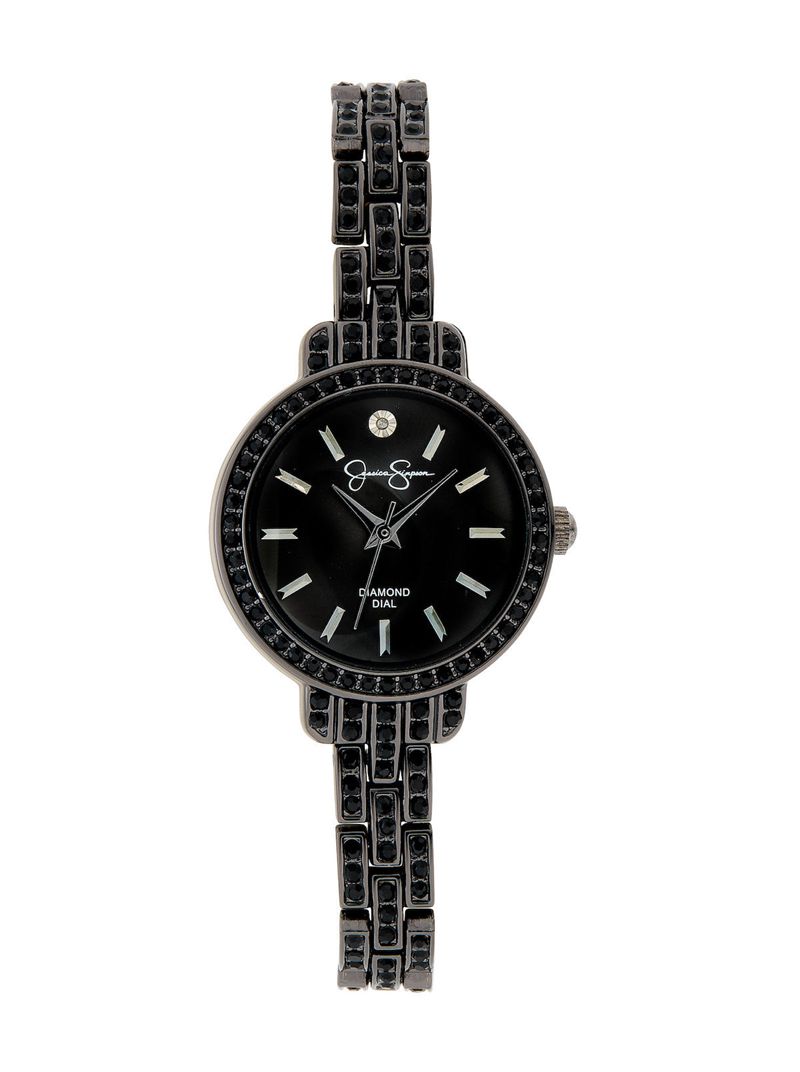 Relógios Jessica Simpson Gunmetal Genu Feminino Pretas | 46975FGWK