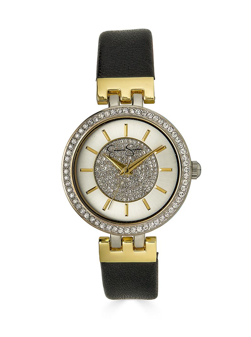 Relógios Jessica Simpson Two Tone Gold Pave Crystal Feminino Prateadas | 63509BKNH