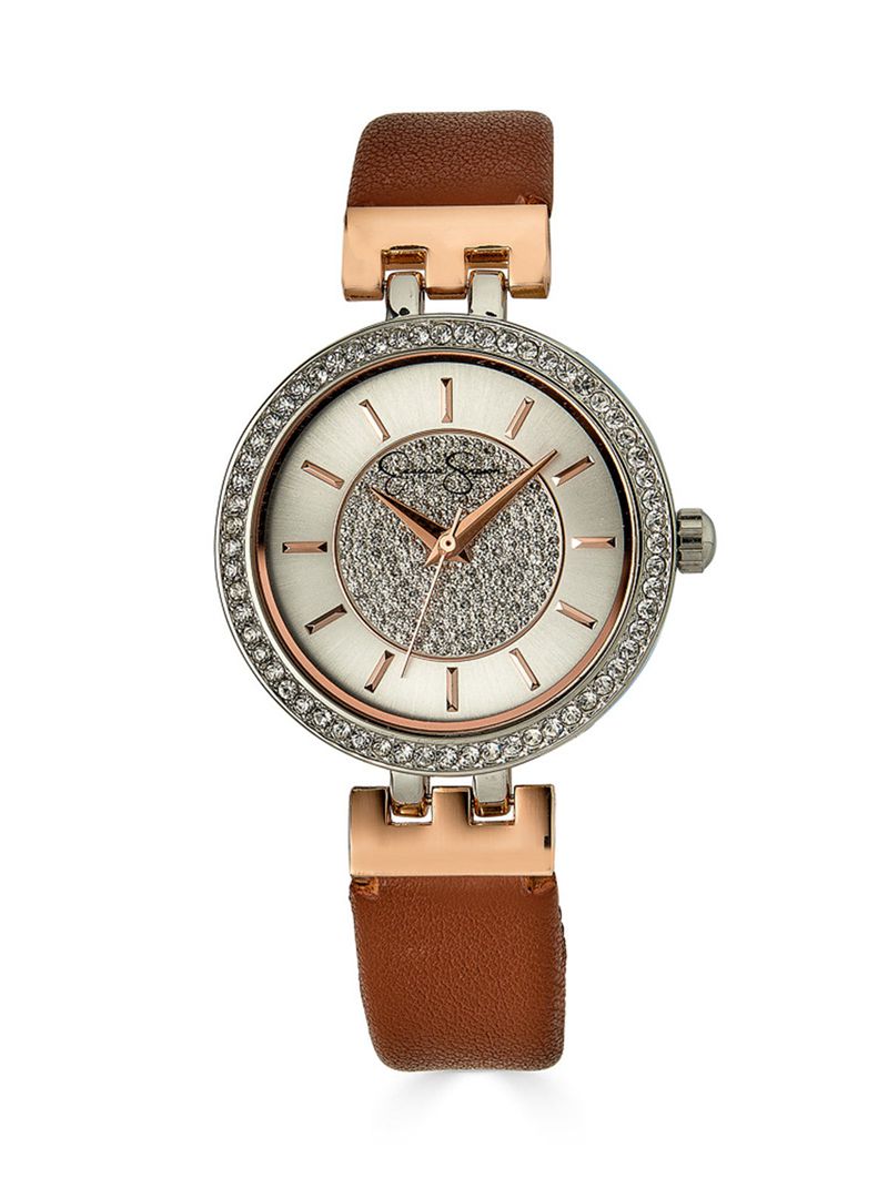 Relógios Jessica Simpson Two Tone Rose Pave Crystal Feminino Prateadas | 93478LEDW