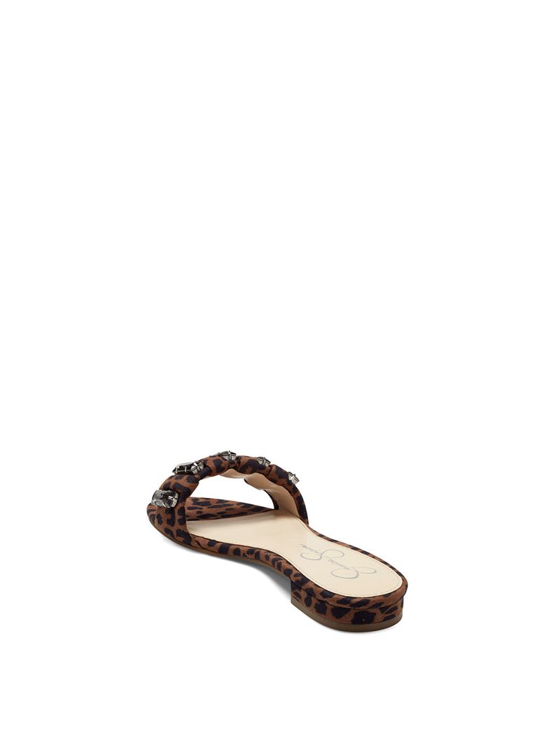 Sandalias Jessica Simpson Amille Feminino Bege Leopardo | 89316UVKD