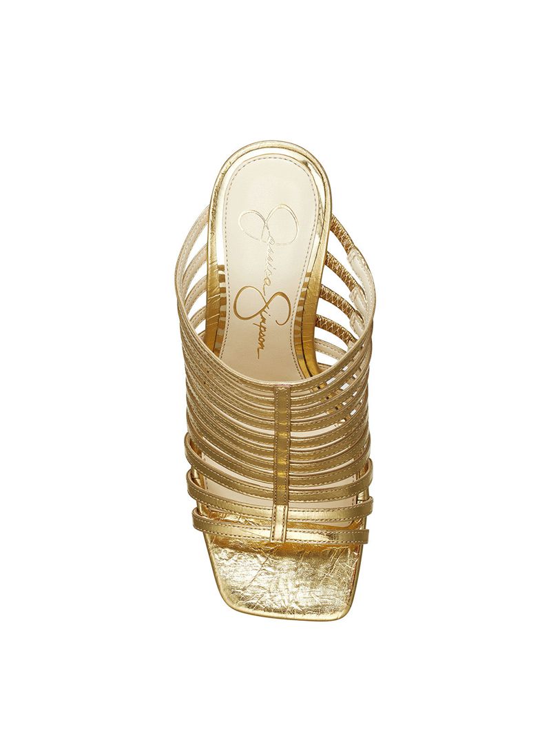 Sandalias Jessica Simpson Arriya Feminino Douradas | 81049KLDN