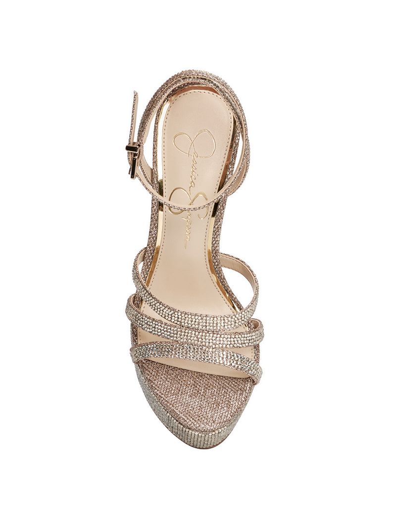 Sandalias Jessica Simpson Bal Feminino Douradas | 57263JNKV