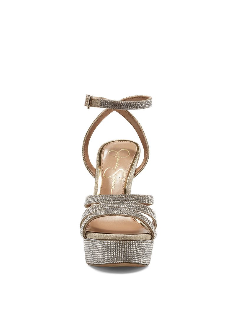 Sandalias Jessica Simpson Bal Feminino Prateadas | 27631DZQF