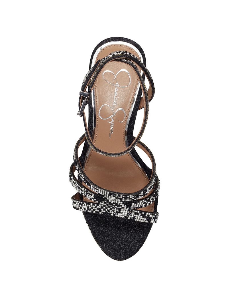 Sandalias Jessica Simpson Bal Feminino Pretas Serpentine | 79153FAUB