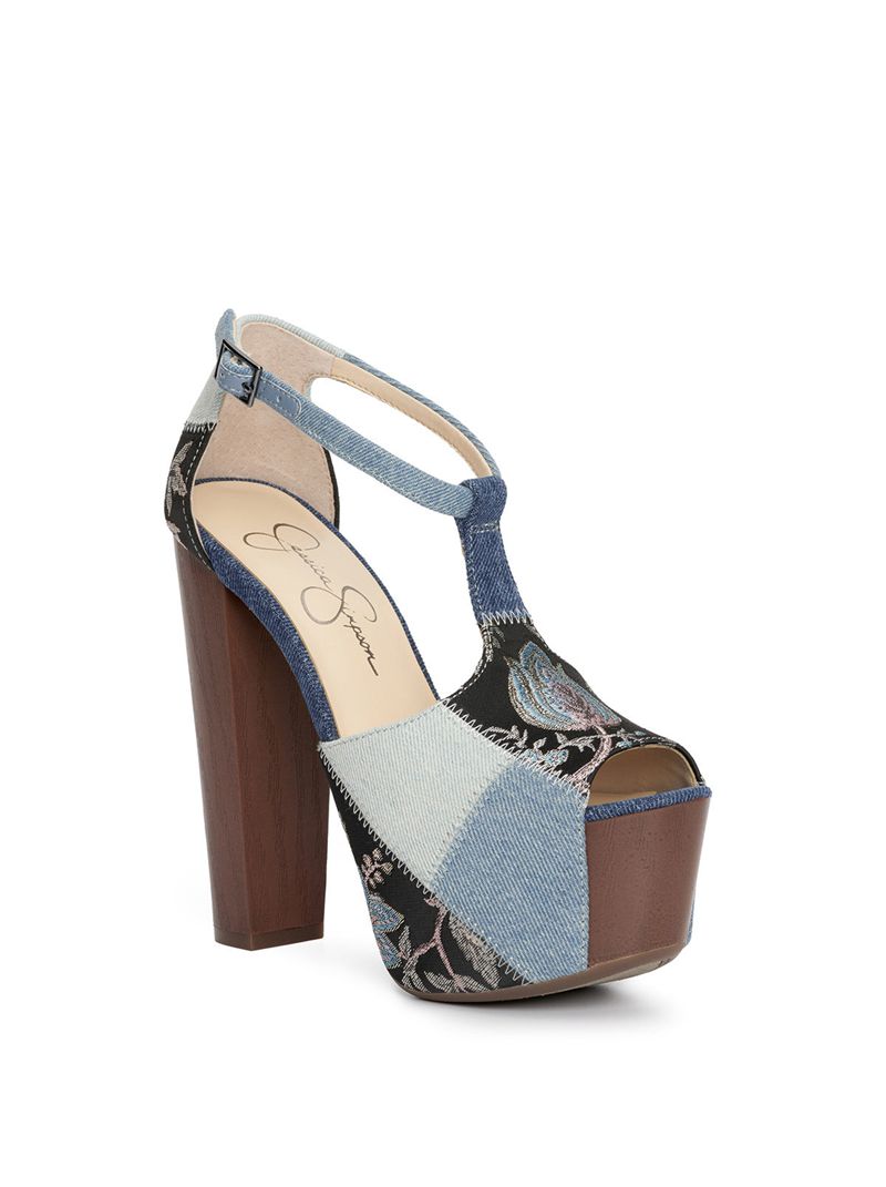 Sandalias Jessica Simpson Dany T-Alças Feminino Azuis Cinzentas | 62318ZHAV