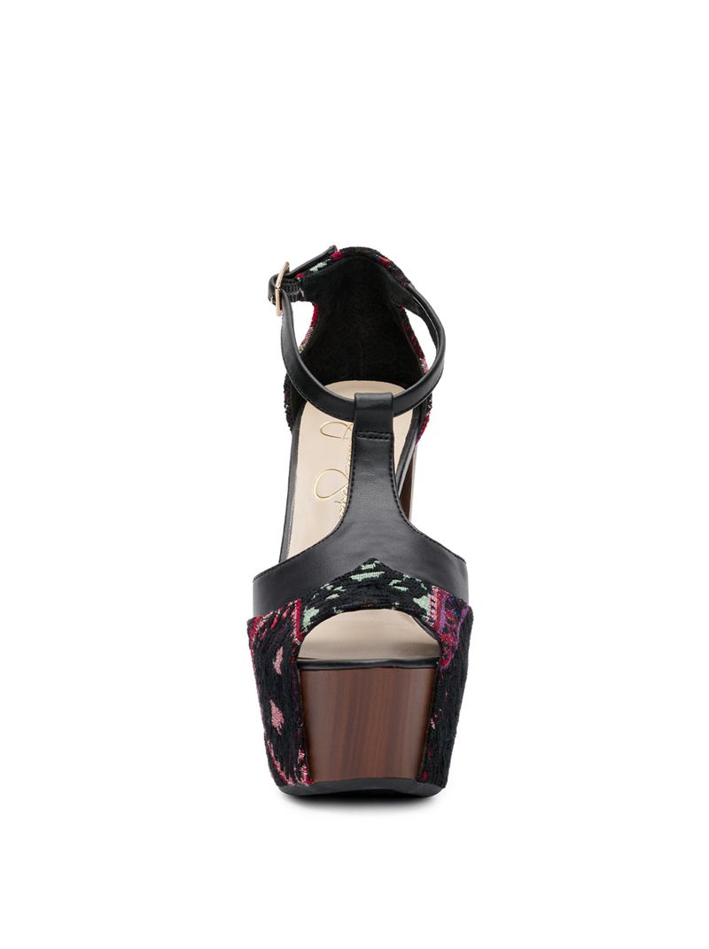 Sandalias Jessica Simpson Dany T-Alças Feminino Vermelhas Multicoloridas | 71498TMYR