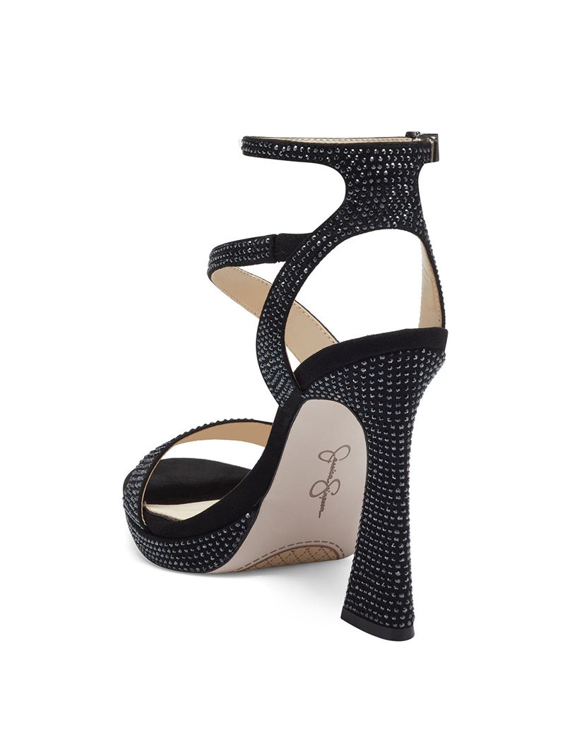 Sandalias Jessica Simpson Friso Feminino Pretas | 62594YNTX