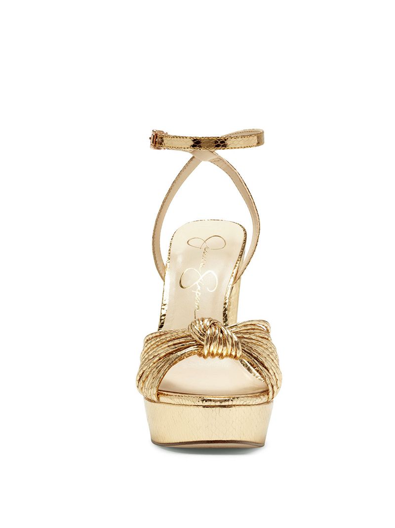 Sandalias Jessica Simpson Immie Feminino Douradas | 82413QRLD