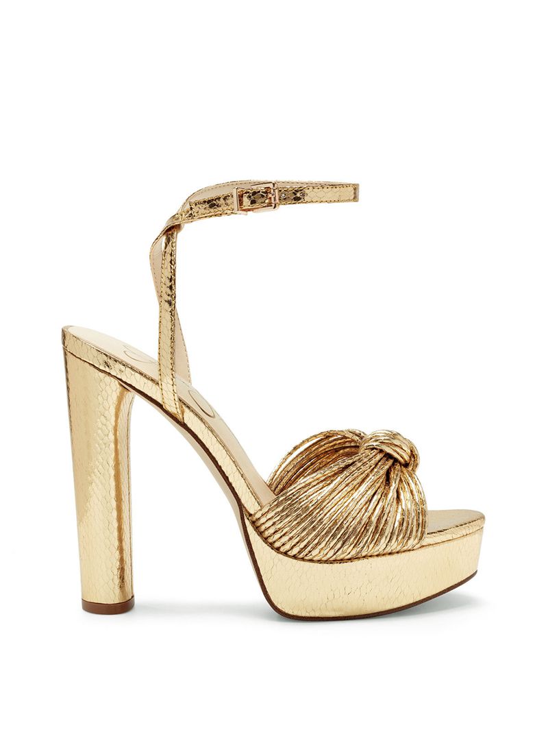 Sandalias Jessica Simpson Immie Feminino Douradas | 82413QRLD