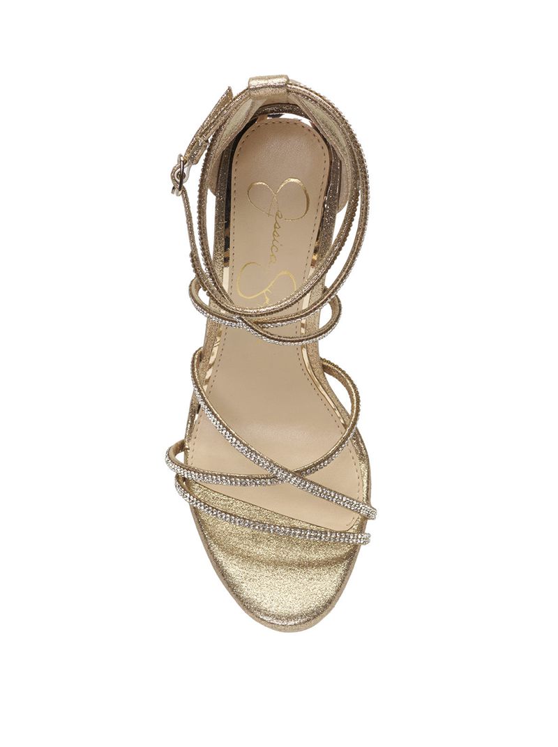 Sandalias Jessica Simpson Jaeya Feminino Douradas | 64509ZGEN