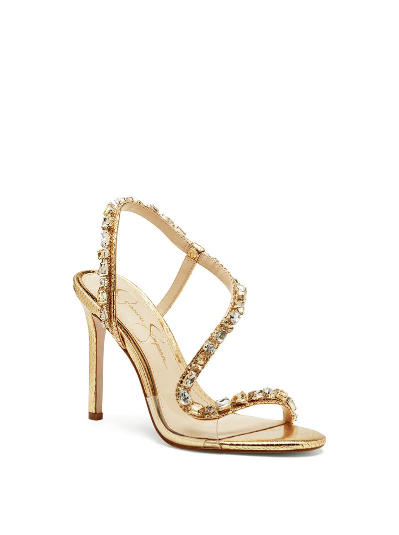 Sandalias Jessica Simpson Jayc Feminino Douradas | 15670WKOE