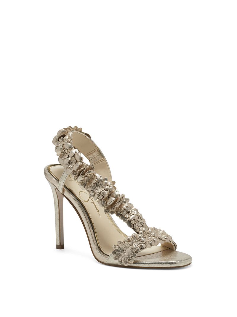 Sandalias Jessica Simpson Jess Feminino Prateadas | 61543WDKT