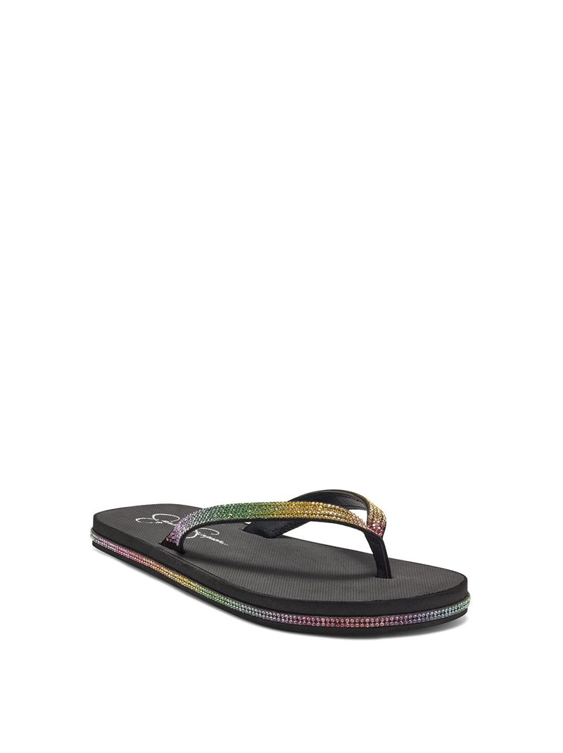 Sandalias Jessica Simpson Kalouy Feminino Pretas | 38709MEFW