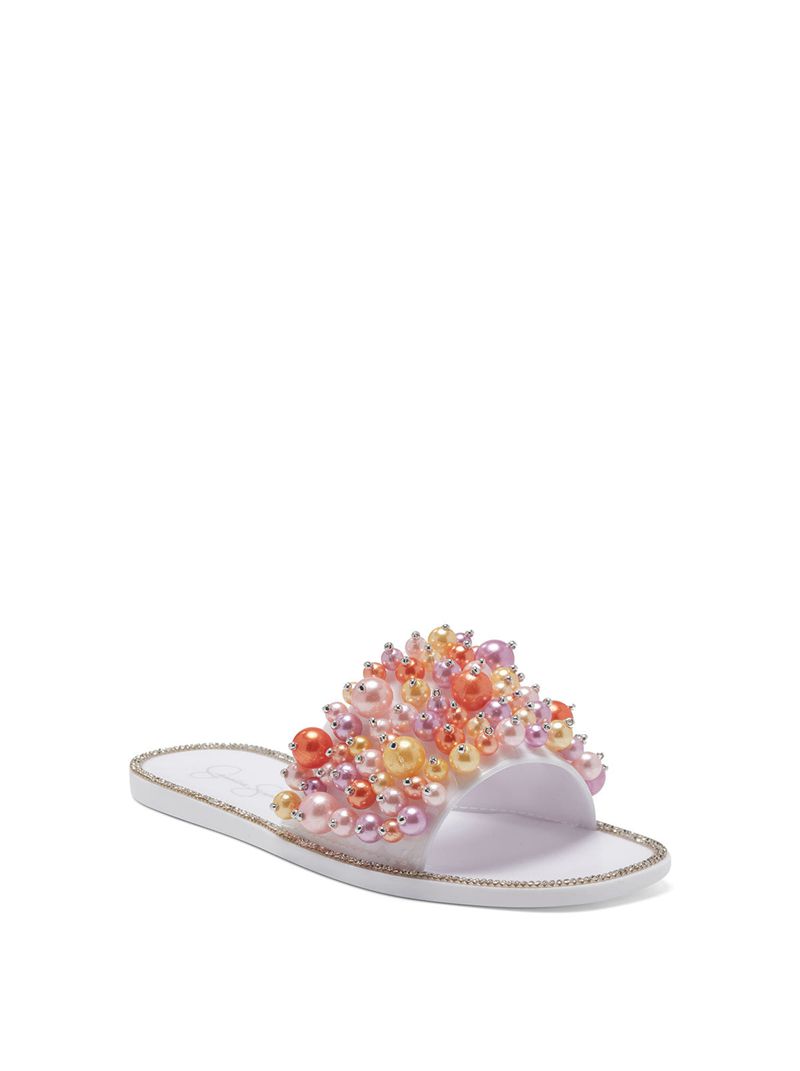 Sandalias Jessica Simpson Kassime Feminino Branco Multicoloridas | 27934LQXI