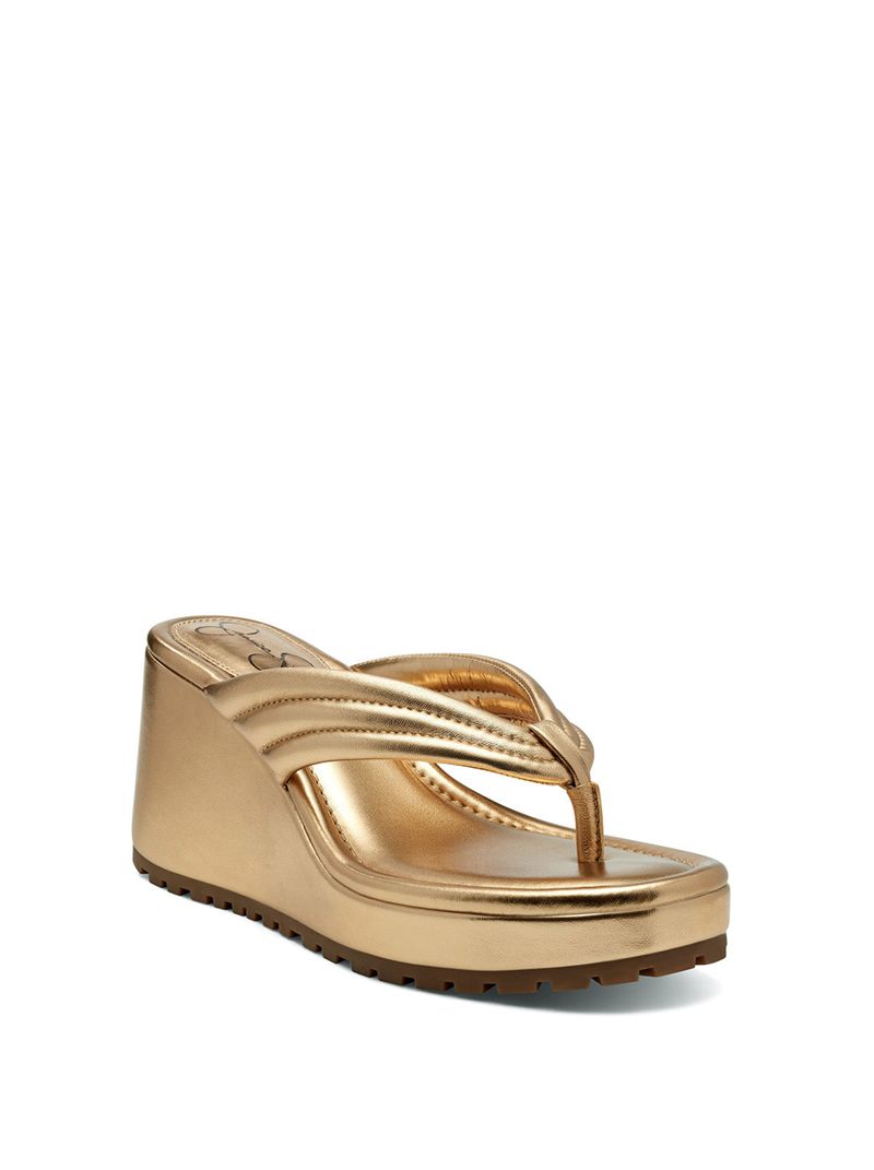 Sandalias Jessica Simpson Kemnie Feminino Luz Douradas | 96243DTRX