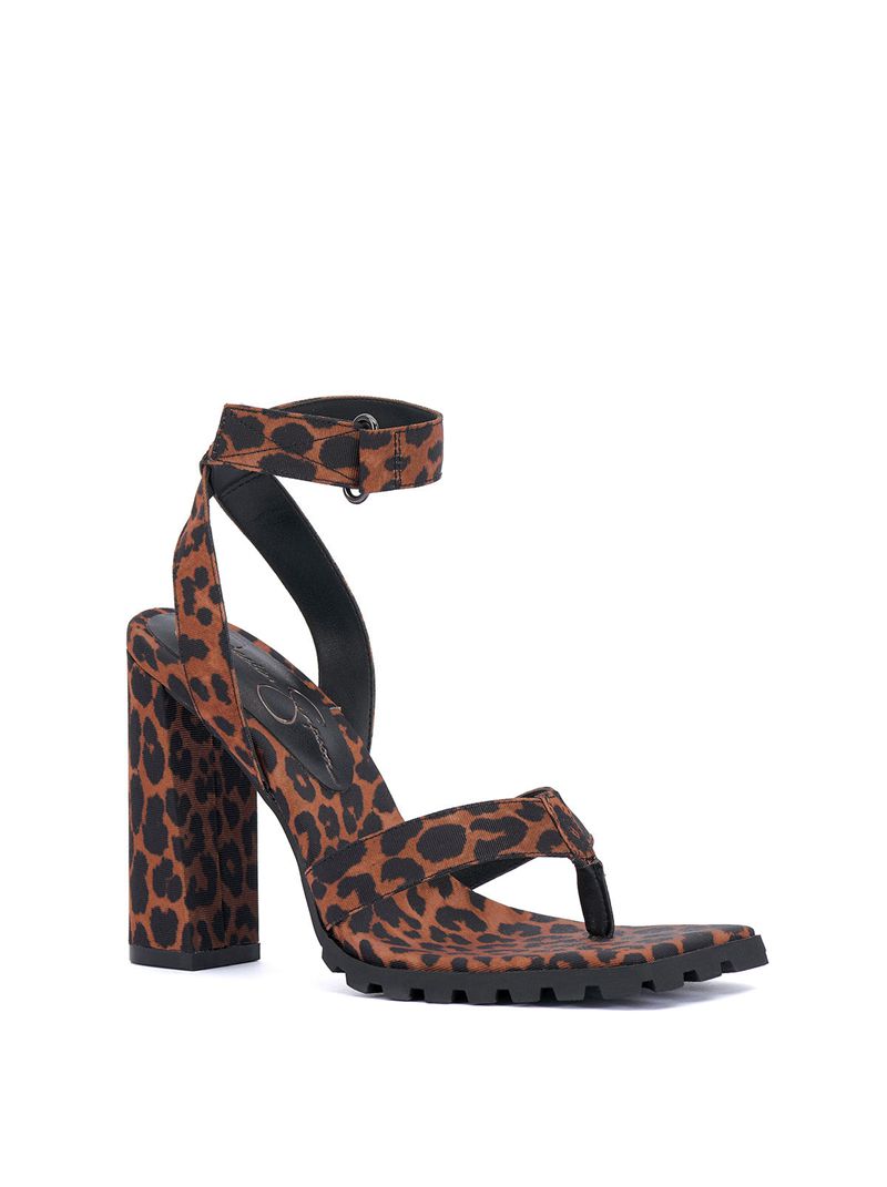 Sandalias Jessica Simpson Kielne Feminino Bege Leopardo | 56843OLRY