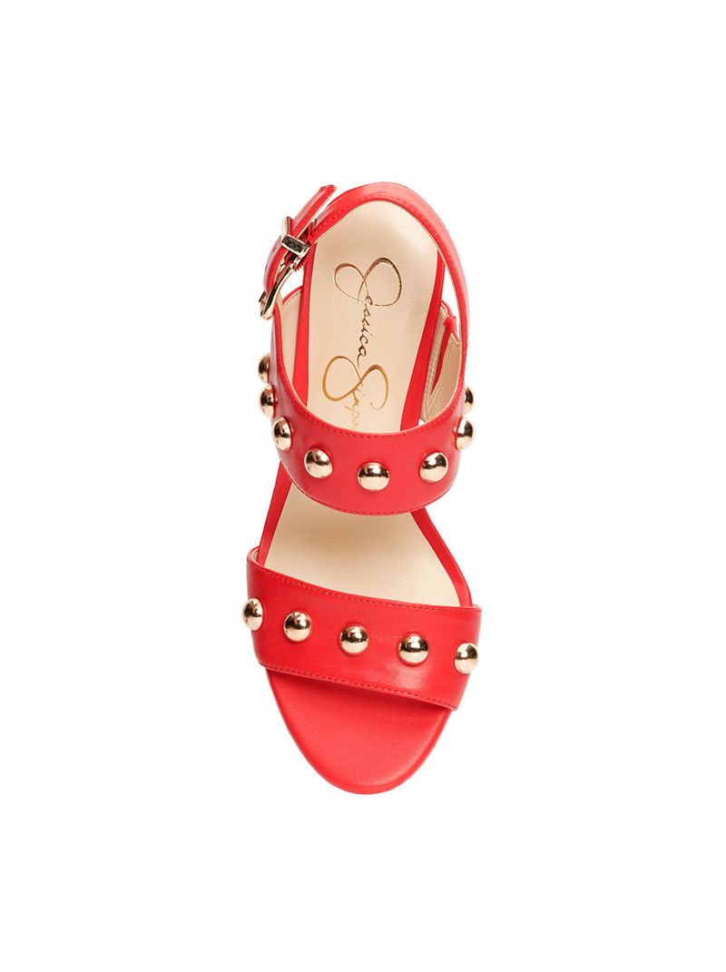 Sandalias Jessica Simpson Madrie Feminino Vermelhas | 98641WOSP