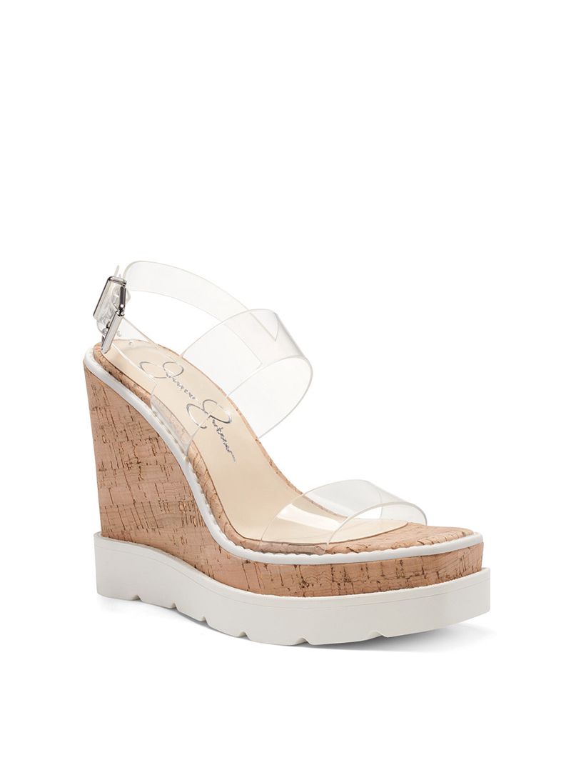 Sandalias Jessica Simpson Maede Feminino Transparent | 56238DXGW