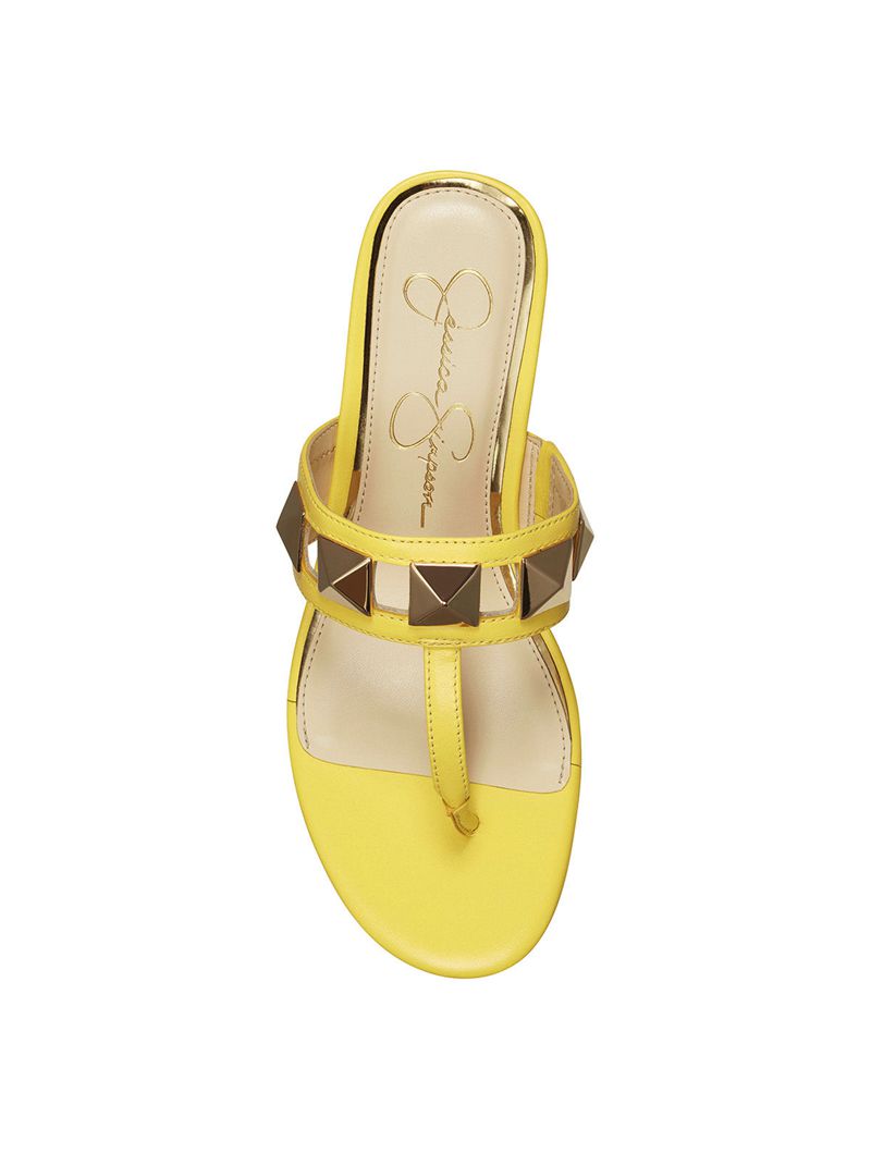 Sandalias Jessica Simpson Movena Thong Feminino Amarelas | 20879HCOR