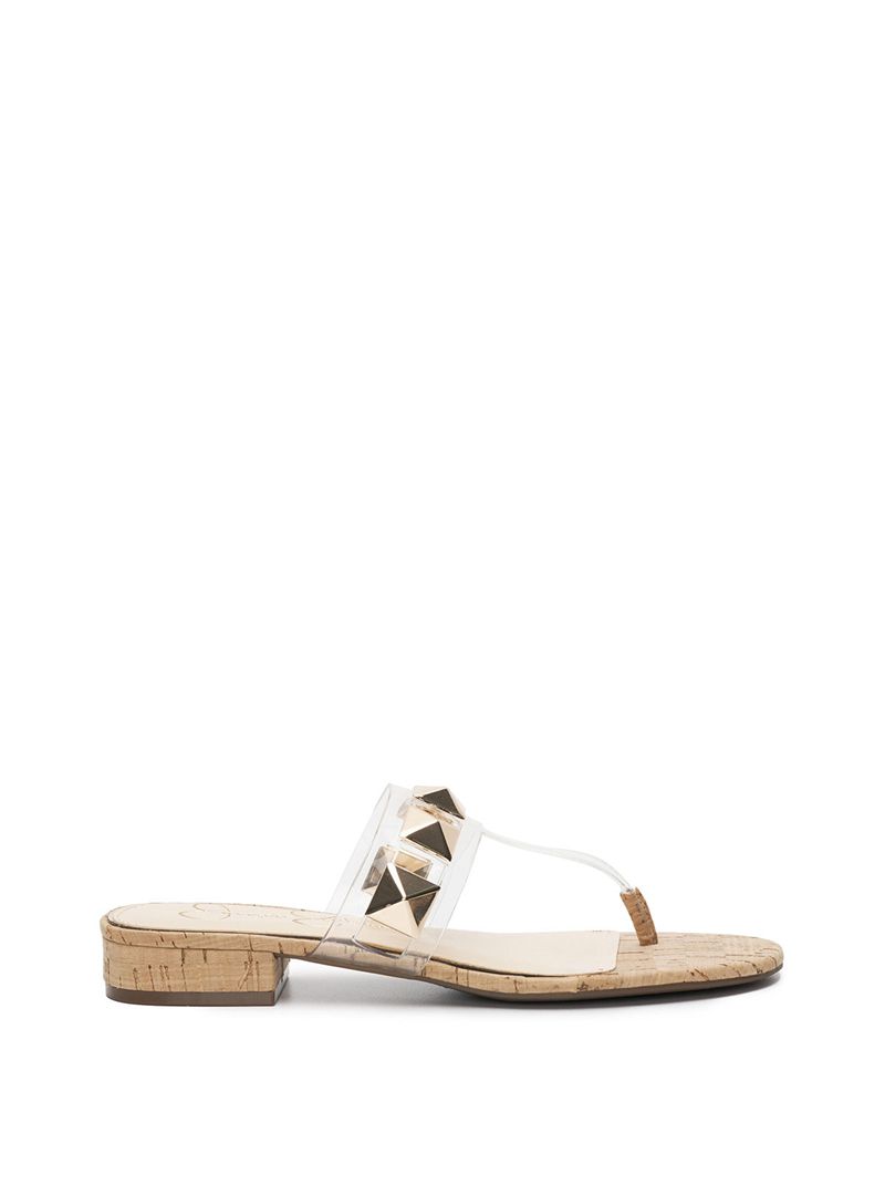 Sandalias Jessica Simpson Movena Thong Feminino Transparent | 74832NYGB