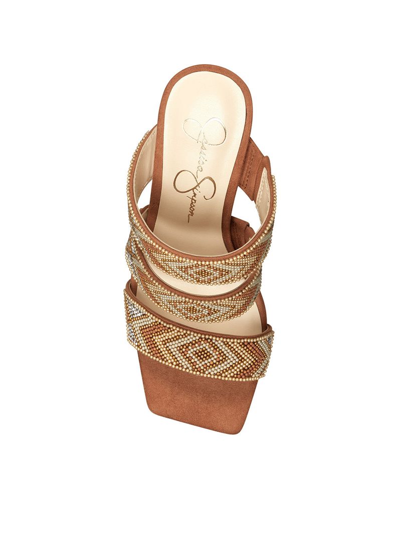 Sandalias Jessica Simpson Oani Feminino Bege | 71920MEAC