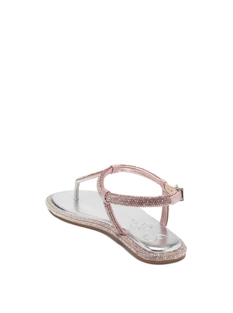 Sandalias Jessica Simpson Oliara T-Alças Feminino Prateadas | 93062IHFV