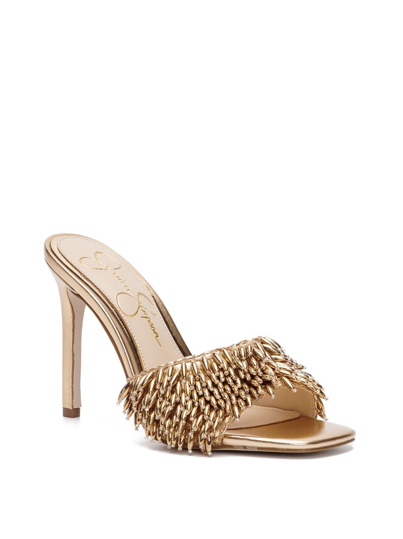 Sandalias Jessica Simpson Olya Feminino Douradas | 60853JQWZ