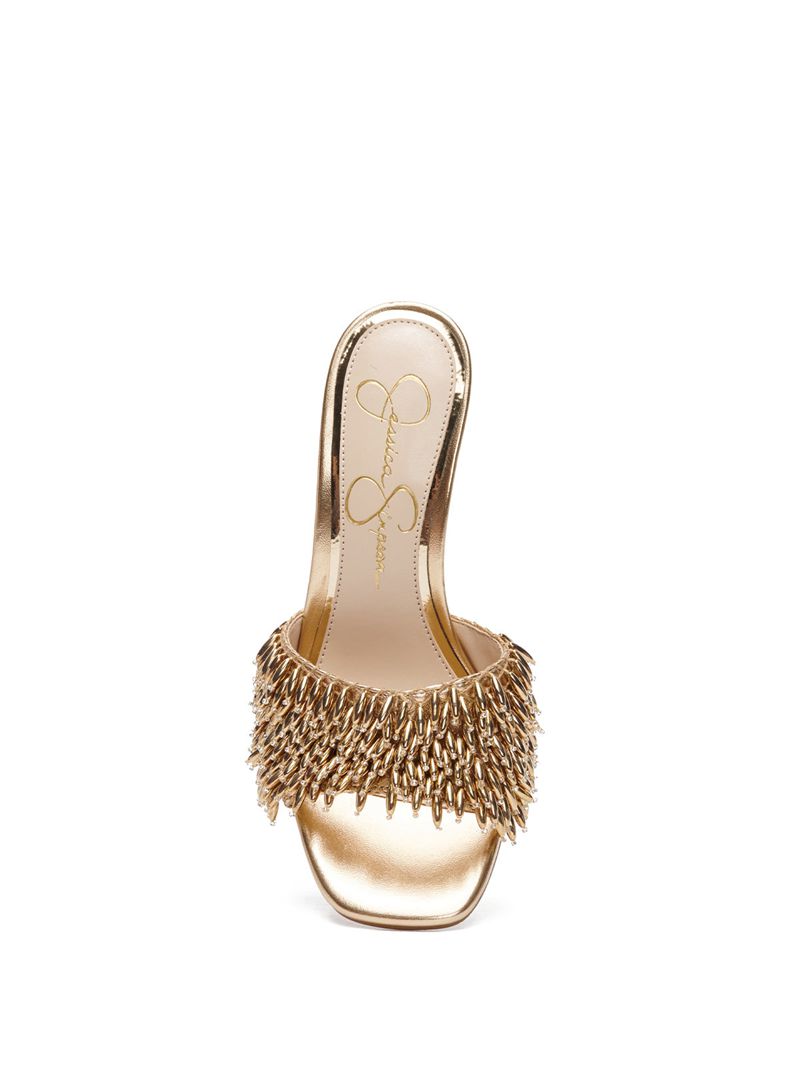 Sandalias Jessica Simpson Olya Feminino Douradas | 60853JQWZ