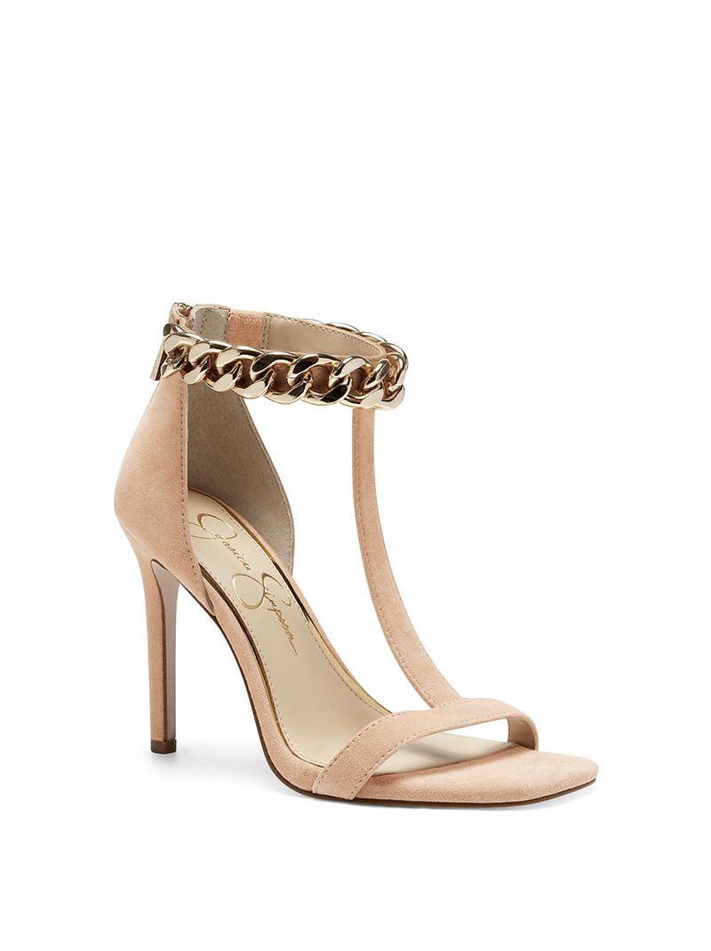 Sandalias Jessica Simpson Omesa Feminino Bege | 89713ULAE