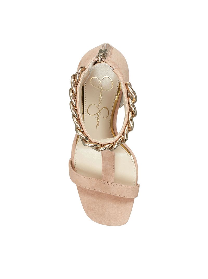 Sandalias Jessica Simpson Omesa Feminino Bege | 89713ULAE