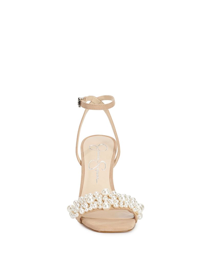 Sandalias Jessica Simpson Omilira Feminino Bege | 78429RMAY