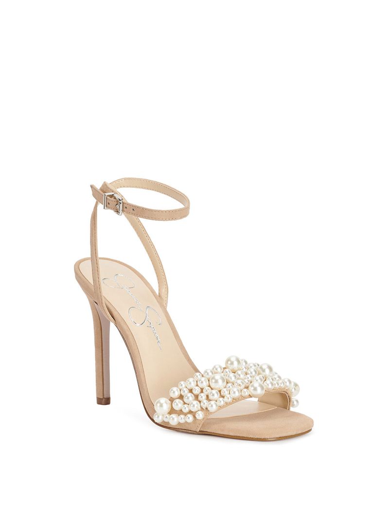 Sandalias Jessica Simpson Omilira Feminino Bege | 78429RMAY