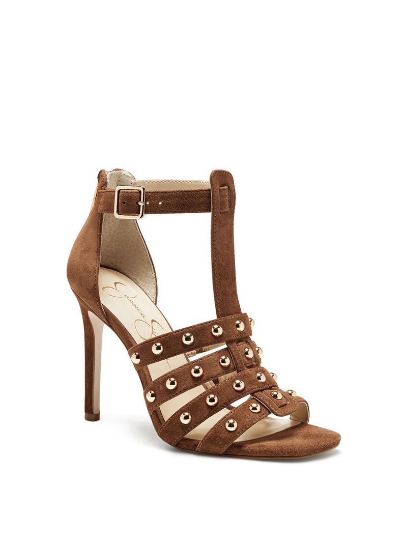 Sandalias Jessica Simpson Opr Feminino Marrom | 79146QKVB