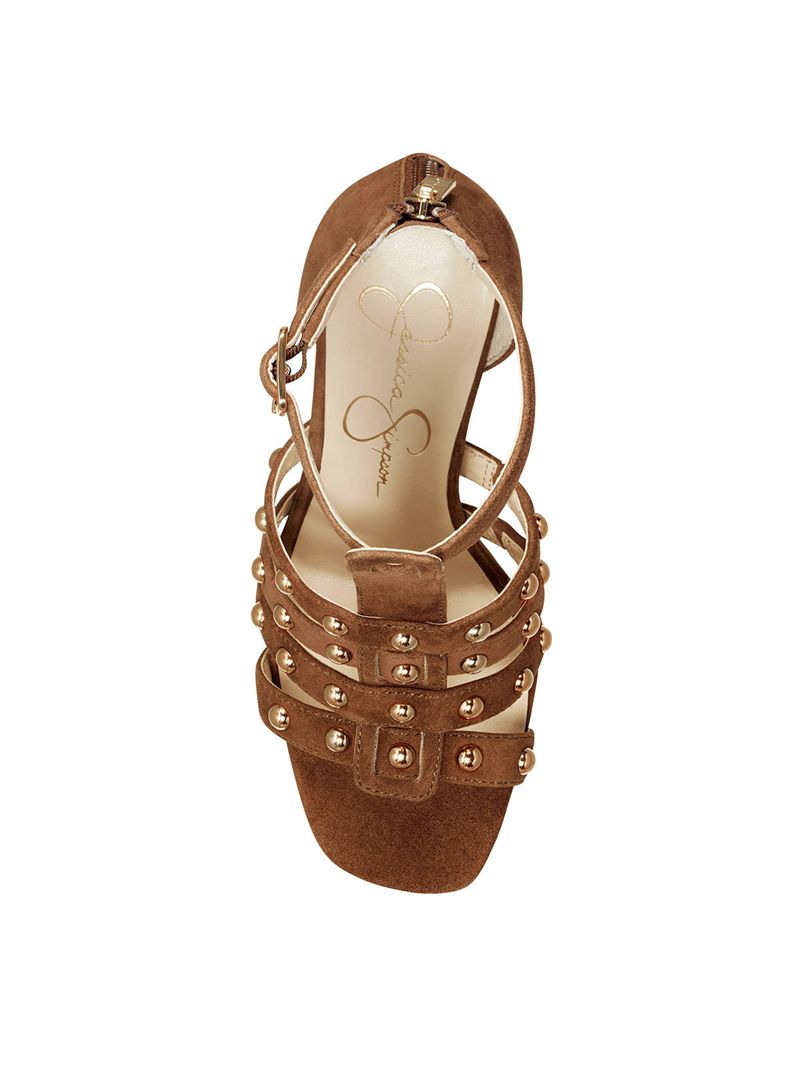 Sandalias Jessica Simpson Opr Feminino Marrom | 79146QKVB