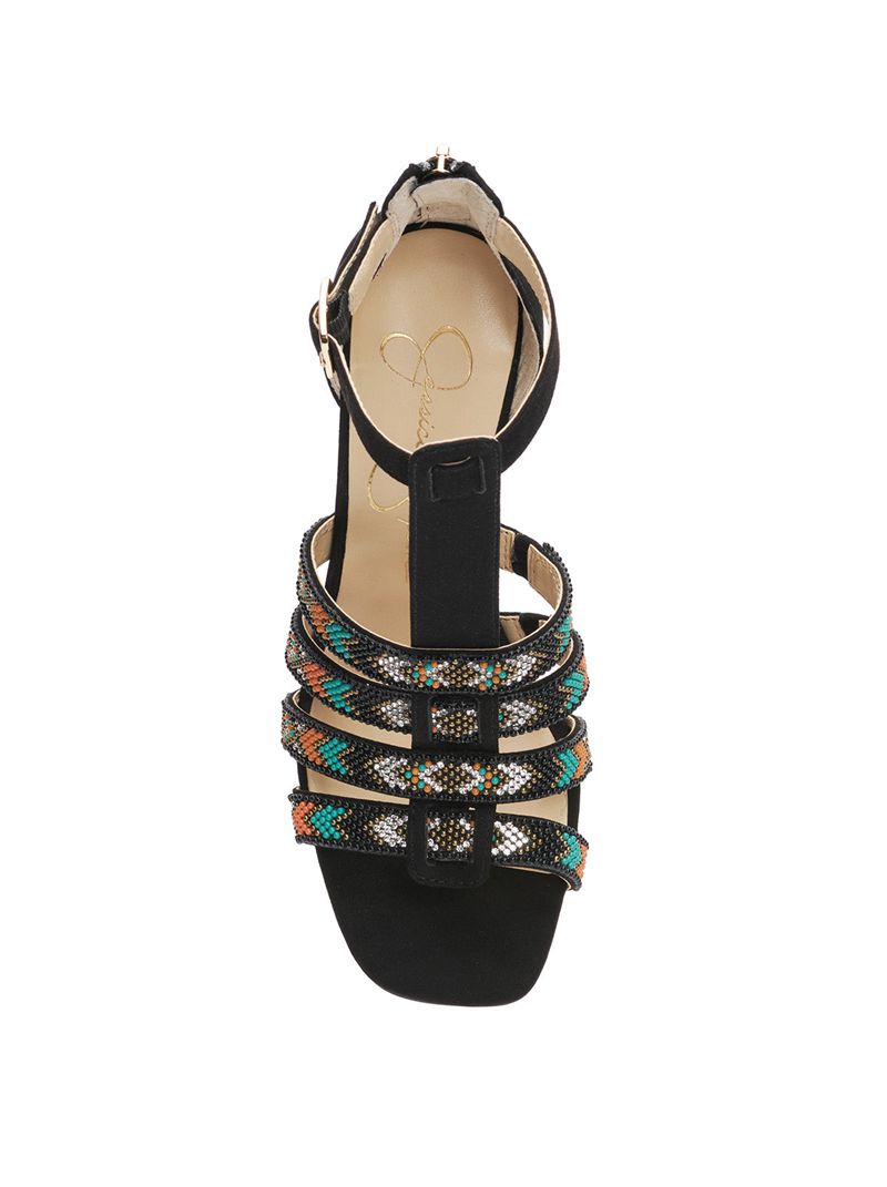 Sandalias Jessica Simpson Opr Feminino Pretas | 85014BMGW