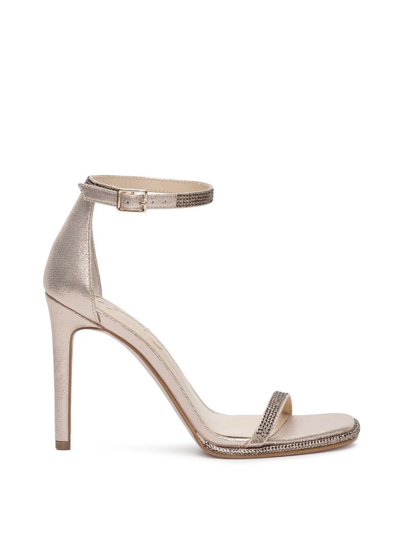 Sandalias Jessica Simpson Ostey Feminino Prateadas | 28459RKHP