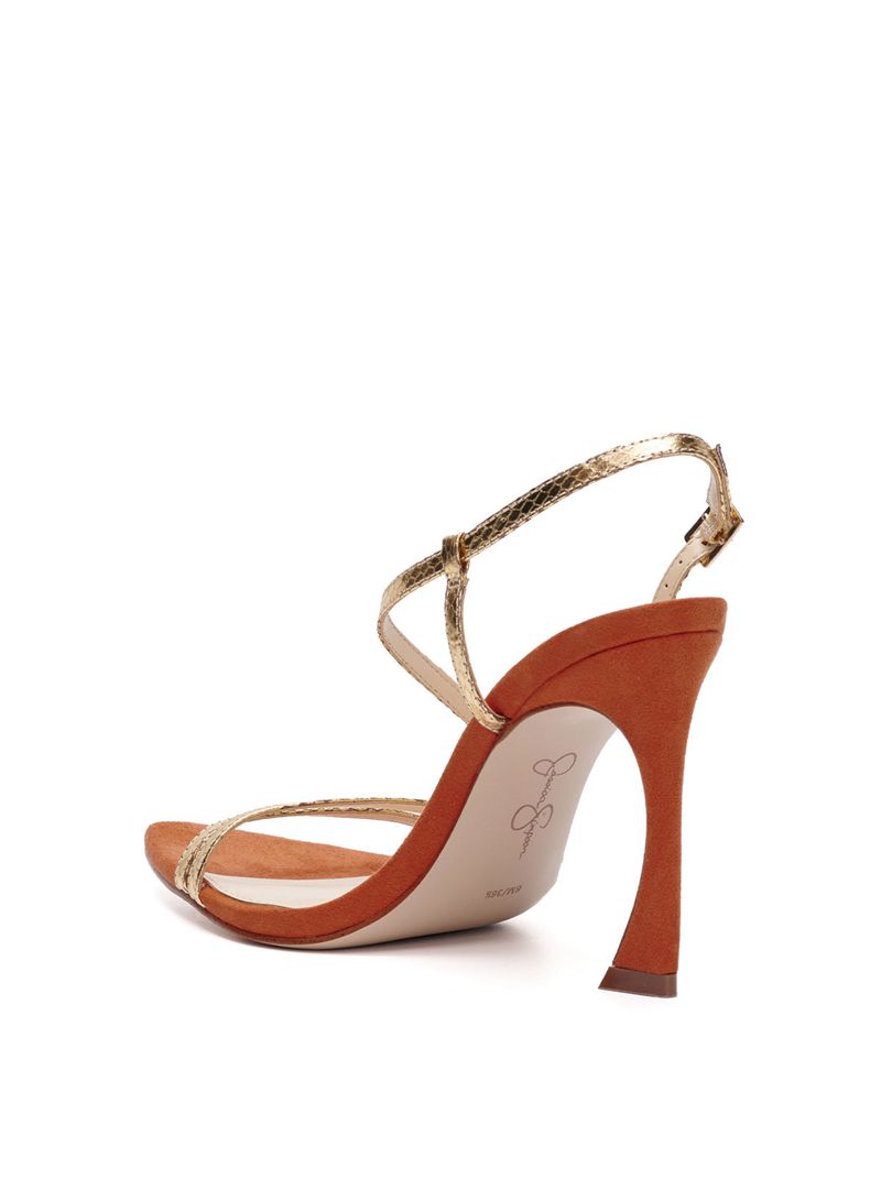 Sandalias Jessica Simpson Py Feminino Douradas | 73195VOET