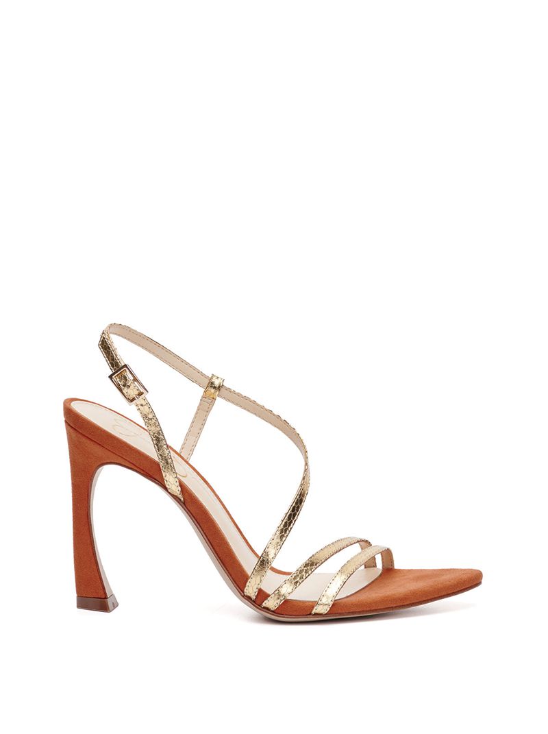 Sandalias Jessica Simpson Py Feminino Douradas | 73195VOET