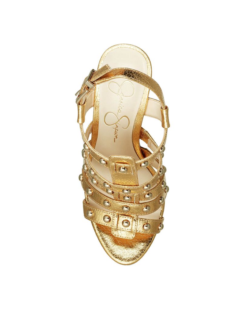 Sandalias Jessica Simpson Rienne Feminino Douradas | 27435BGAL