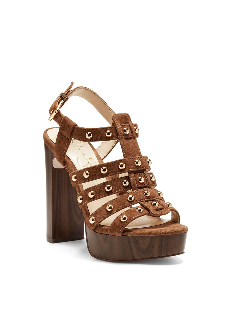 Sandalias Jessica Simpson Rienne Feminino Marrom | 79302HQUM