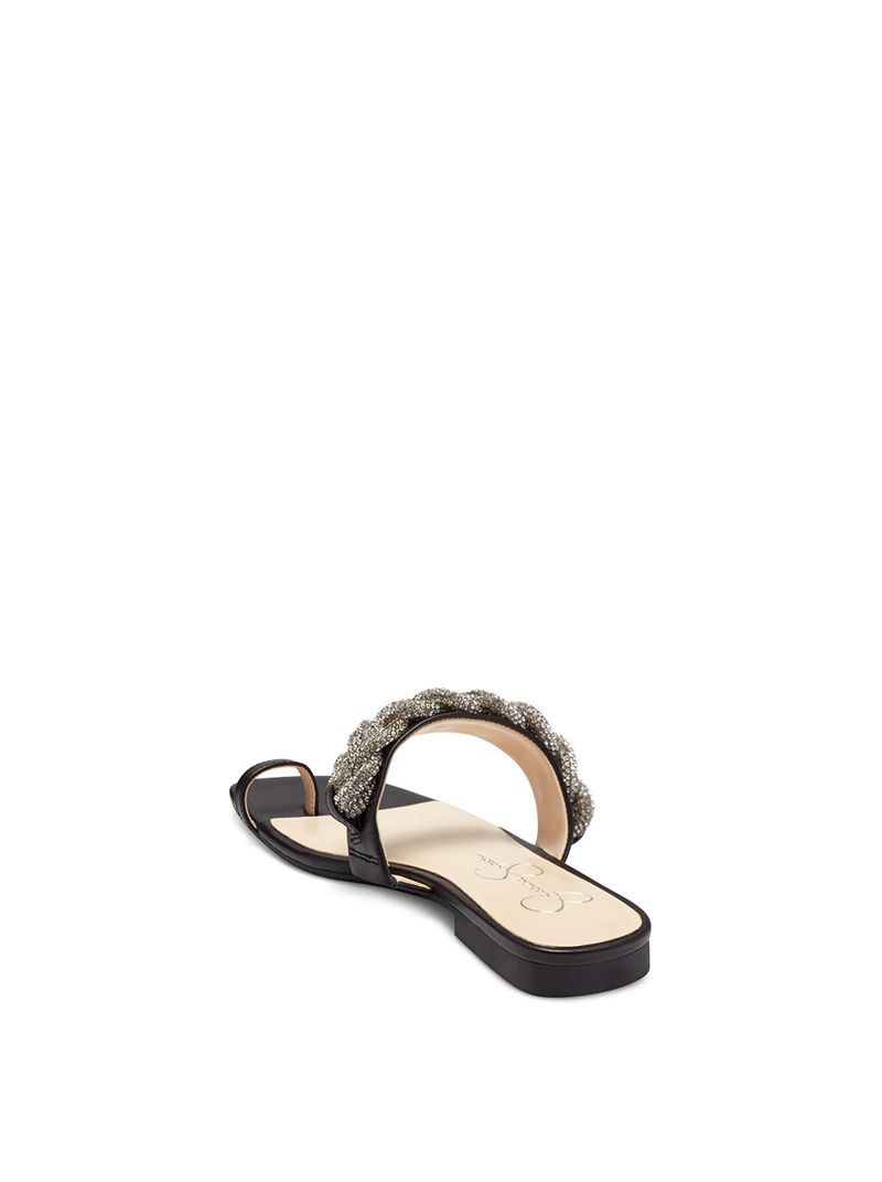 Sandalias Jessica Simpson Row Feminino Pretas | 73281GMYS