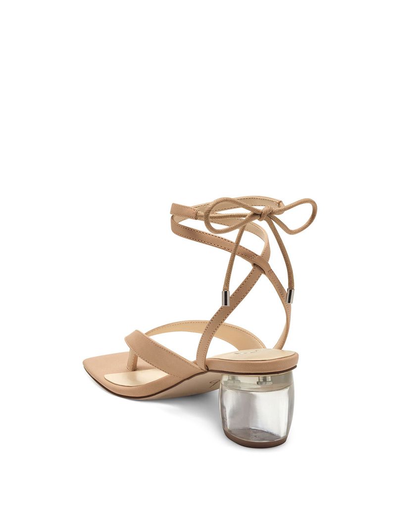 Sandalias Jessica Simpson Sitelli Medio Heel Feminino Bege | 63051KLNT