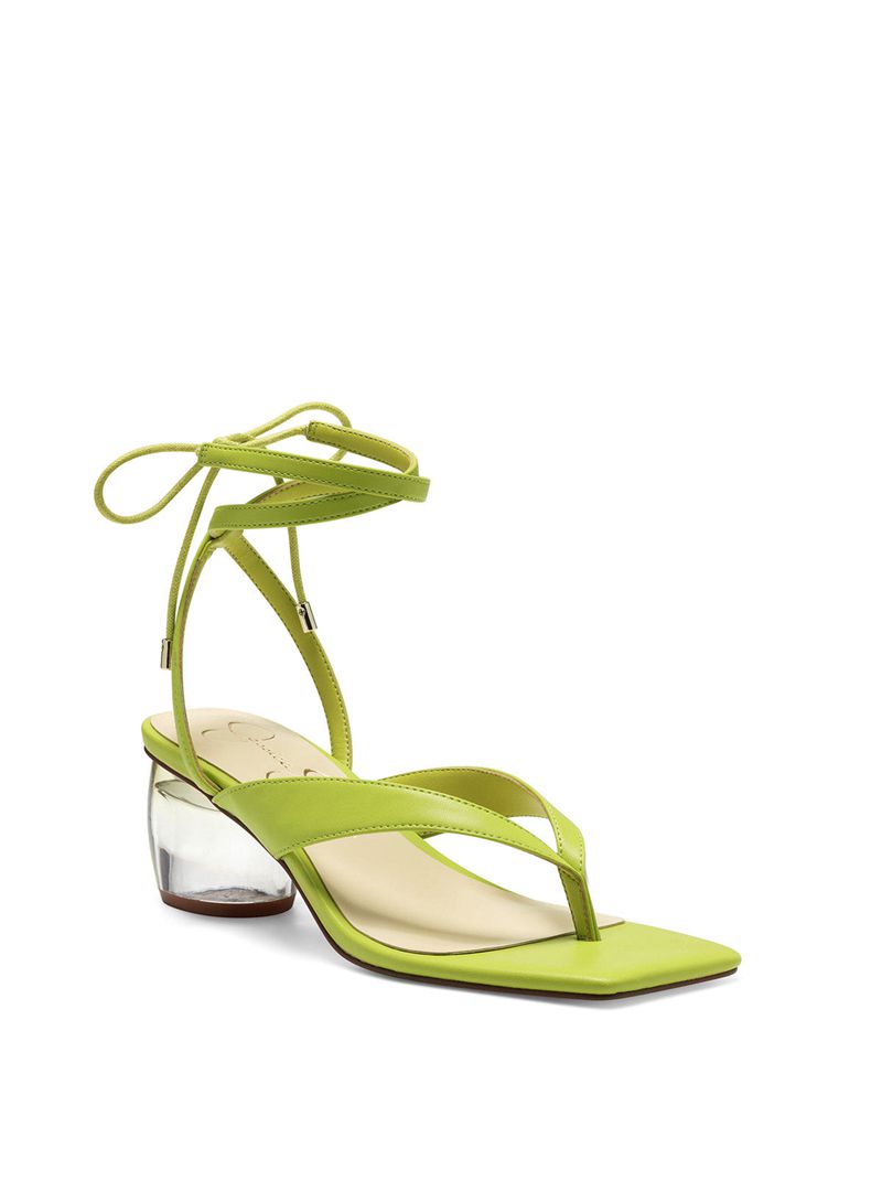 Sandalias Jessica Simpson Sitelli Medio Heel Feminino Verdes | 79846MZHB