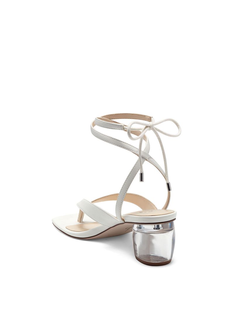 Sandalias Jessica Simpson Sitelli Medio Heel Feminino Branco | 91423GBSM